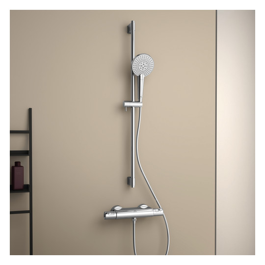 Ideal-Standard Brausekombination Idealrain Evo Jet 90 cm, 3-Funktionshandbrause, d=12,5cm, chrom