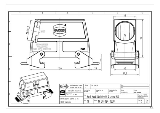 HART Tüllengehäuse-OT M40    19300240538 