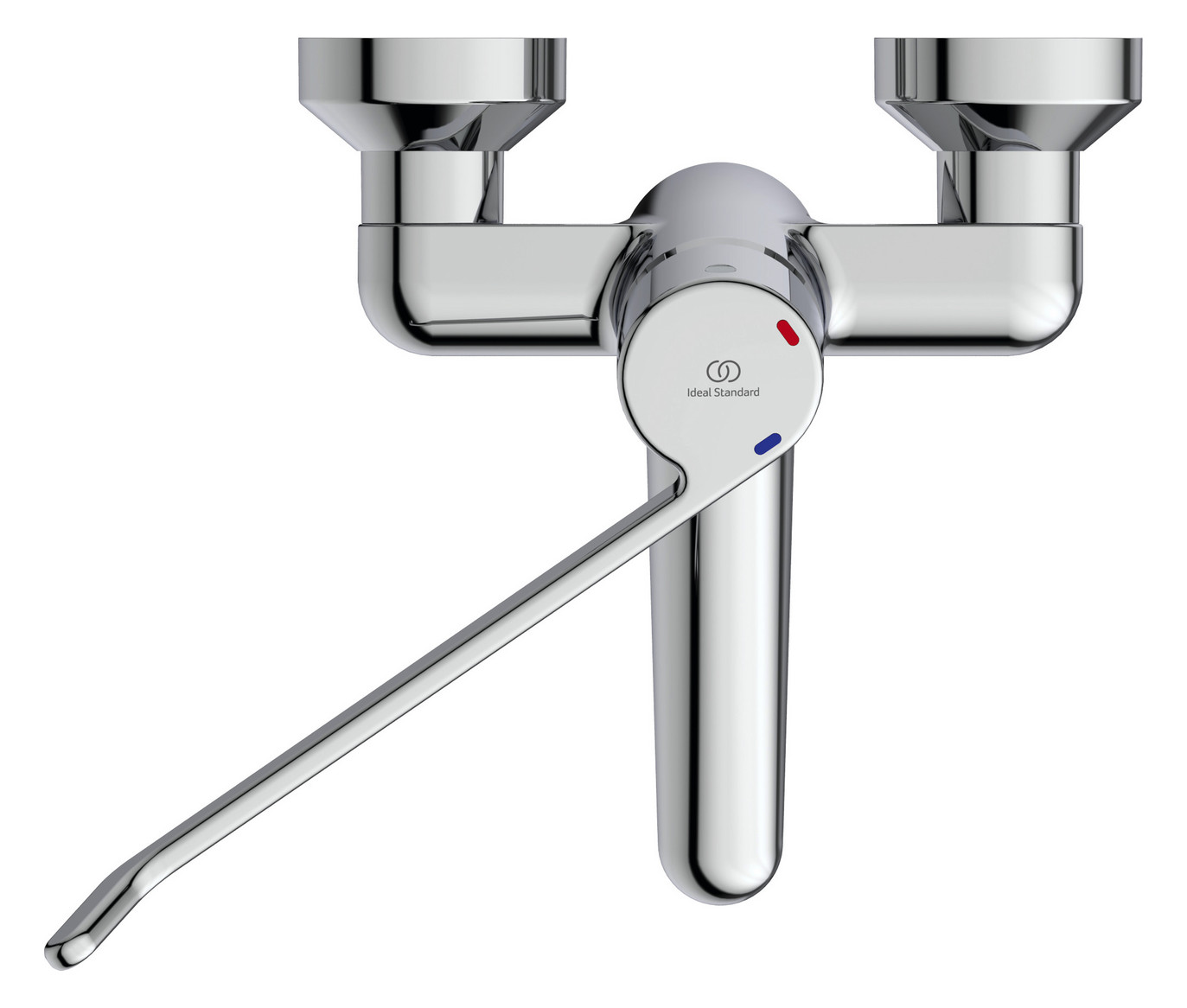 Ideal-Standard Wand-Waschtischsicherheits-Einhebelmischer CeraPlus Ausladung 150 mm, AP, absperrbare S-Anschlüsse, verchromt