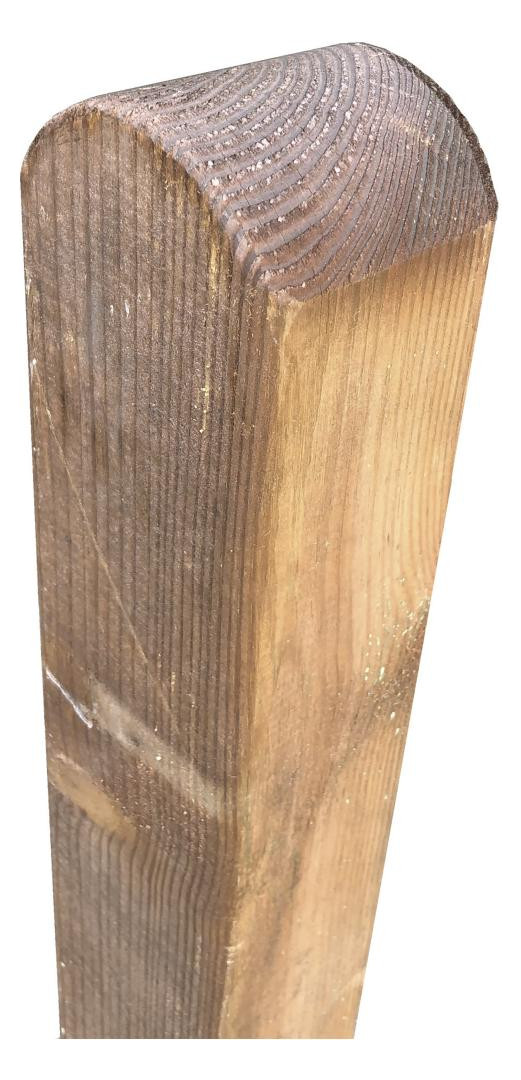 Bild Pfosten BRAUN Kopf 9 x 9 x 190 cm, kdi-b raun allseitig glatt gerundet - n.a.-1