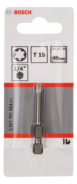 Bit TX15 L=49mm 6,4mm(1/4) 1/4Zoll