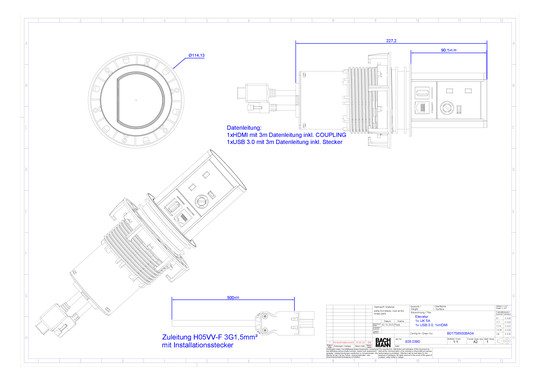 Bachmann Elevator 1xUK 5A 1xUSB 928.0390 
