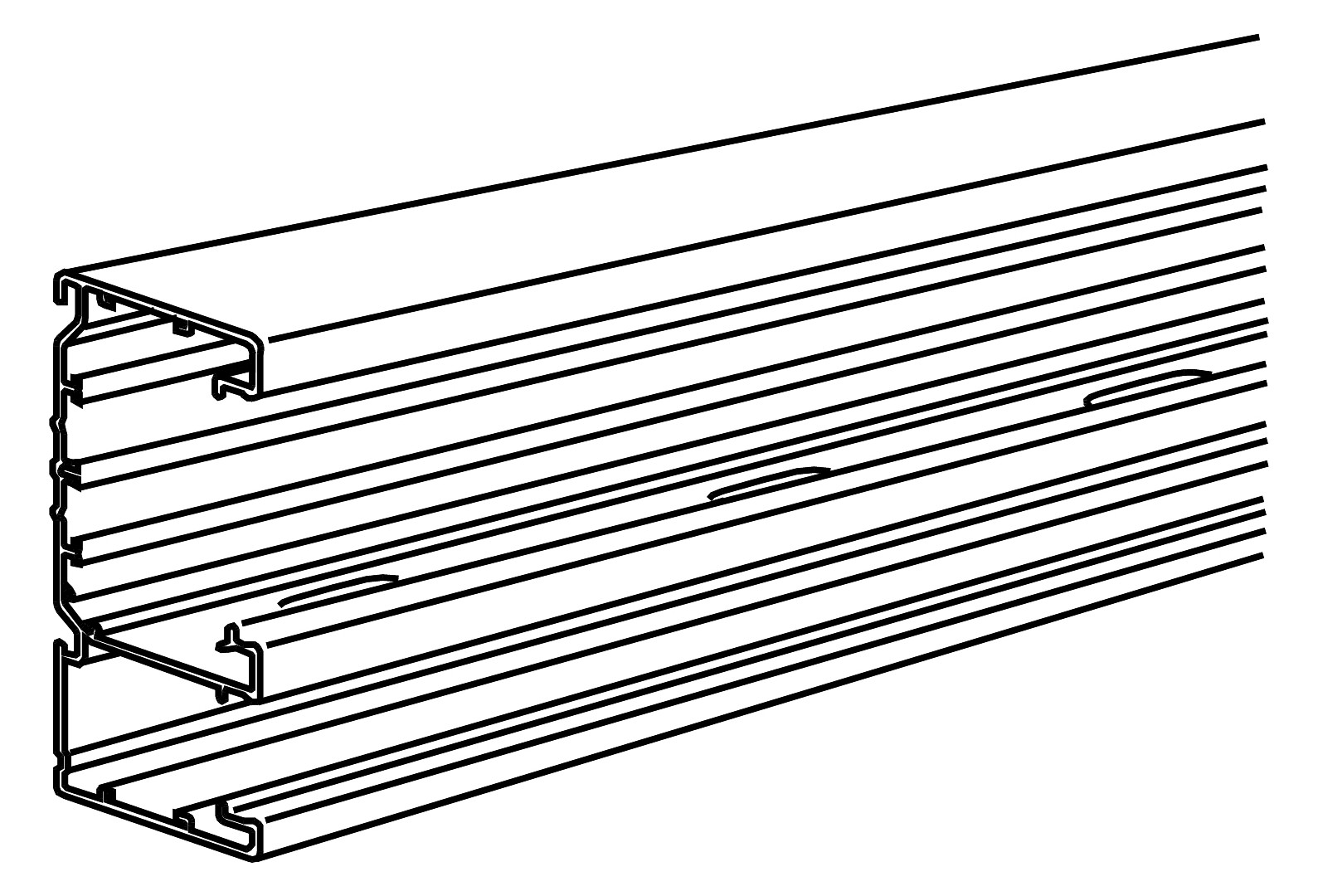 Geräteeinbaukanal Alu 161x72mm ver-ws RAL9016 GEB-K besch 8841qmm 2500mm