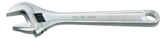 Gedore Rollgabelschlüssel 60 S 10 verstellbarer Maulschlüssel 10" 15° vernickelt und verchromt - Detail 1