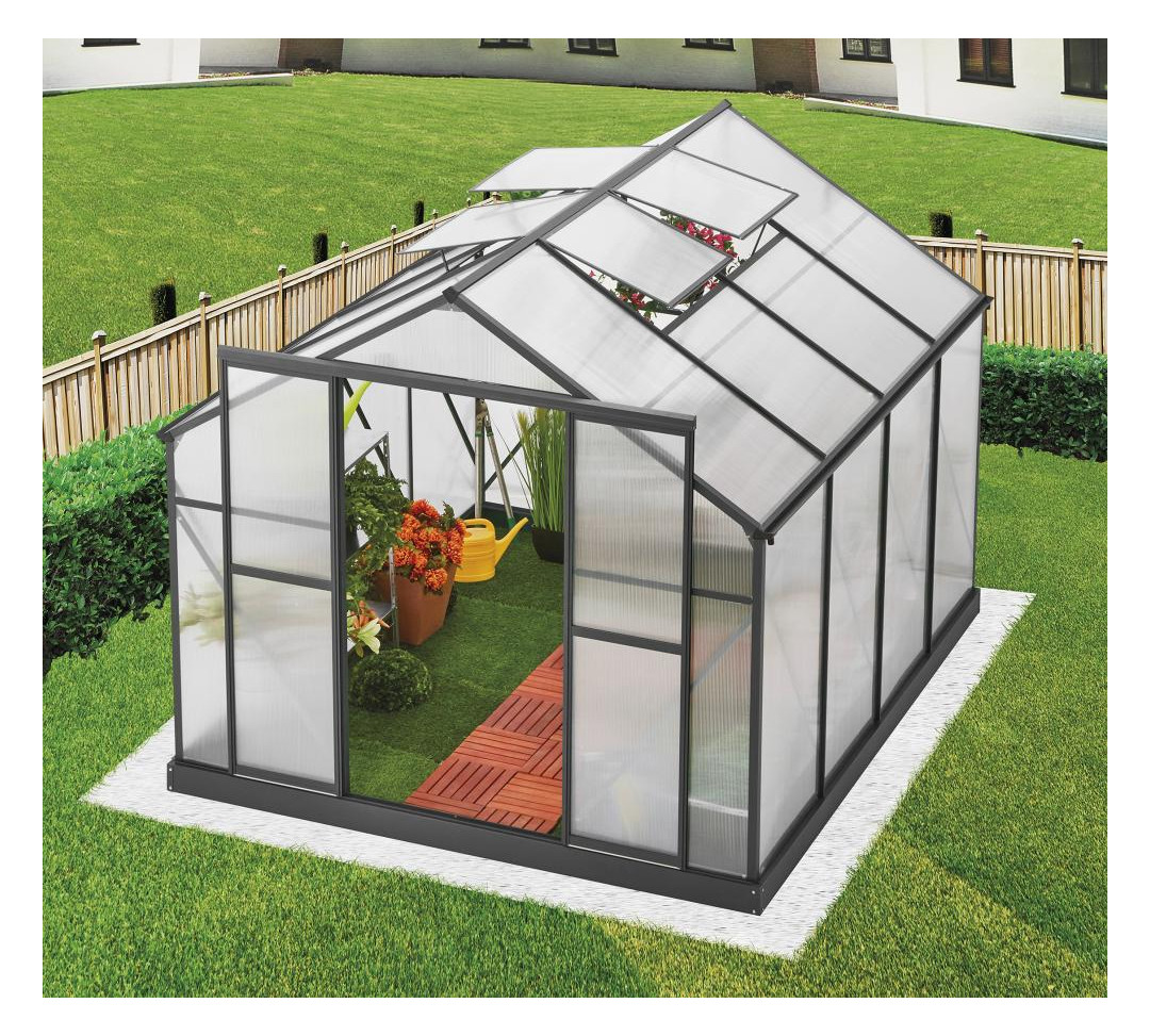 Bild Gewächshaus Premium 7 m² 294x244x227cm ( BxTxH) - floraworld-1