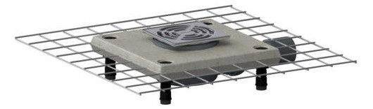 Dallmer Bodenablauf CeraDrain Plan VC 12, 120 x 120 mm, DN 40/50, seitlich