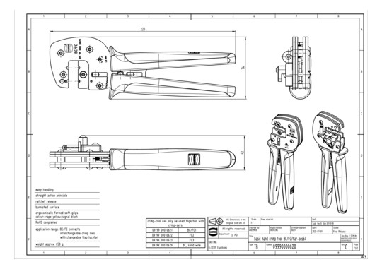 HART 1DIN-Tool Crimpzange    09990000620 