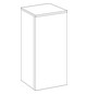SA Mittelschrank rechts Solo One (PS103) 850x400x338 Weiß-Glanz