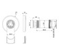 Deltamess Mantelrohr 1 1/4", 26,5 mm, mit 2-tlg. Wandabdeckrosette, verchromt