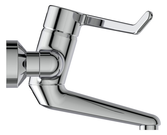 Ideal-Standard Wand-Waschtischsicherheits-Einhebelmischer CeraPlus Ausladung 150 mm, AP, absperrbare S-Anschlüsse, verchromt