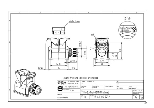 HART Han-Eco 6B SM Hsg 1x    19411060232 