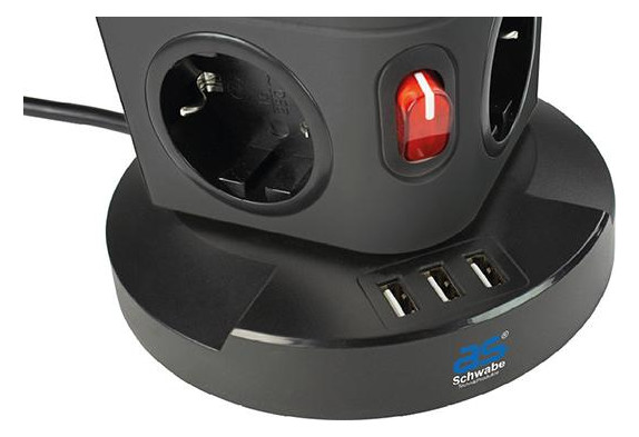 Bild Steckdosenturm, 8 fach, IP 20 - as Schwabe TechnikProdukte-1
