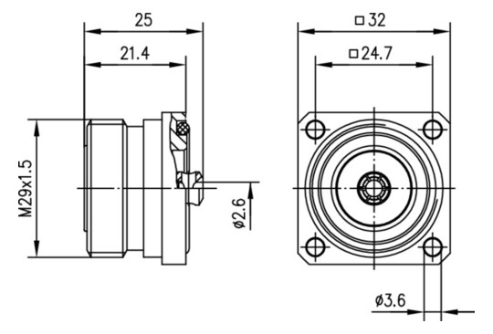 7/16-Buchse Rundkabel 50O 50Ohm