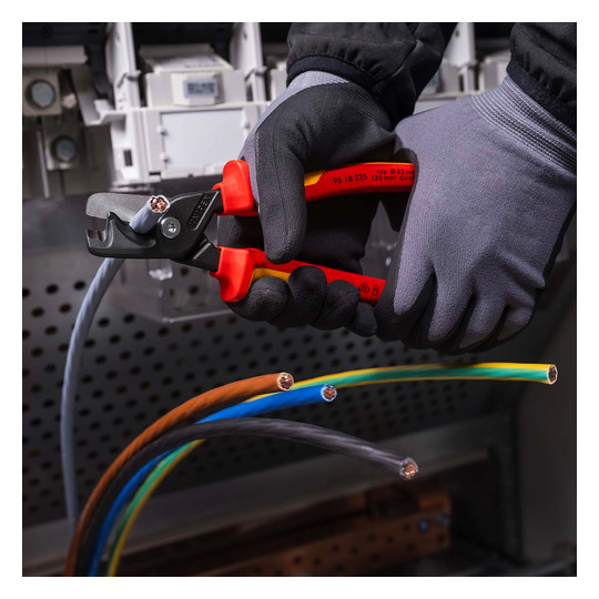 Kabelschere mech.Einhand Ø23mm 120qmm L225mm isol f.mehrdrähtige Leiter VDE