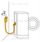 HAAS Zulaufschlauch Watersafe 3000 mm, Kunststoff, grau, für Wasch/Spülmaschine
