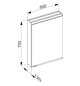KEUCO Spiegelschrank Royal Modular 2.0 500 x 900 x 120 mm, ohne Steckdose, Wandvorbau, 1-türig, rechts, beleuchtet