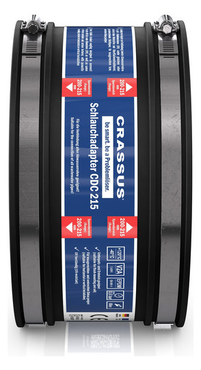 Crassus Schlauchadapter CDC 215, Typ 1, 200-215 mm, 0,6 bar