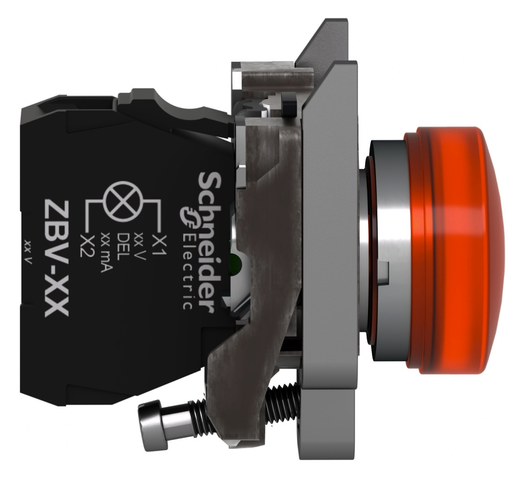 Leuchtmelder komplett 1f LED UC rnd fl Ø22,5mm or IP65