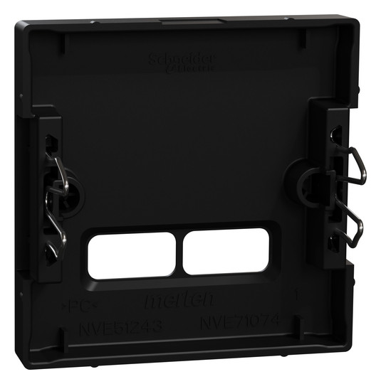 Zentralplatte USB sw einrasten m.Aufdr m.Beschr.Feld