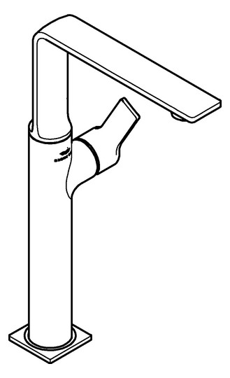 GROHE Waschtisch-Einhebelmischer Allure 1/2", XL-Size, mit Push-open Ablaufgarnitur, satin graphite