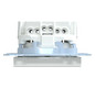 Steckdose 1f akws glz System M UP IP20 aktivweiß