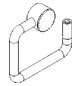 Normbau Papierrollenhalter Nylon Care mit Dornschlüssel, 125 x 160 mm, weiß