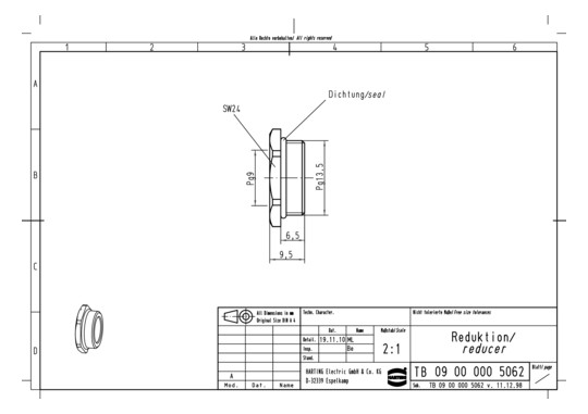 HART REDUKTION M. O-RING PG  09000005062 