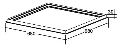 Einbaurahmen ws ST L680mm B680mm H30mm Einbaurahmen ws ST L680mm B680mm H30mm