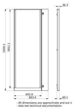 Frontblende 2000x800xmm ws RAL9003
