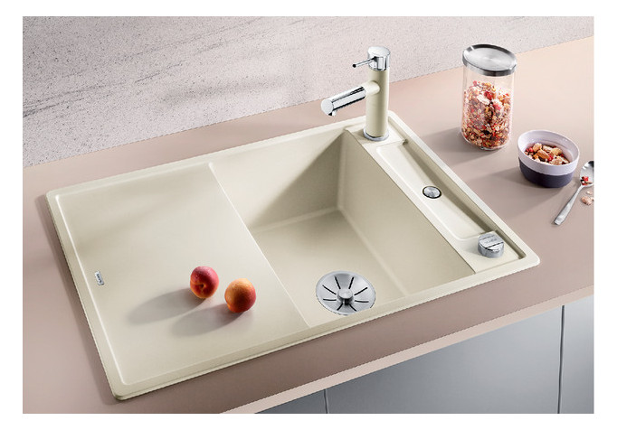 Blanco Spüle Axia III 45 S SILGRANIT 78 x 51 cm, felsgrau, reversibel, mit Holzschneidbrett