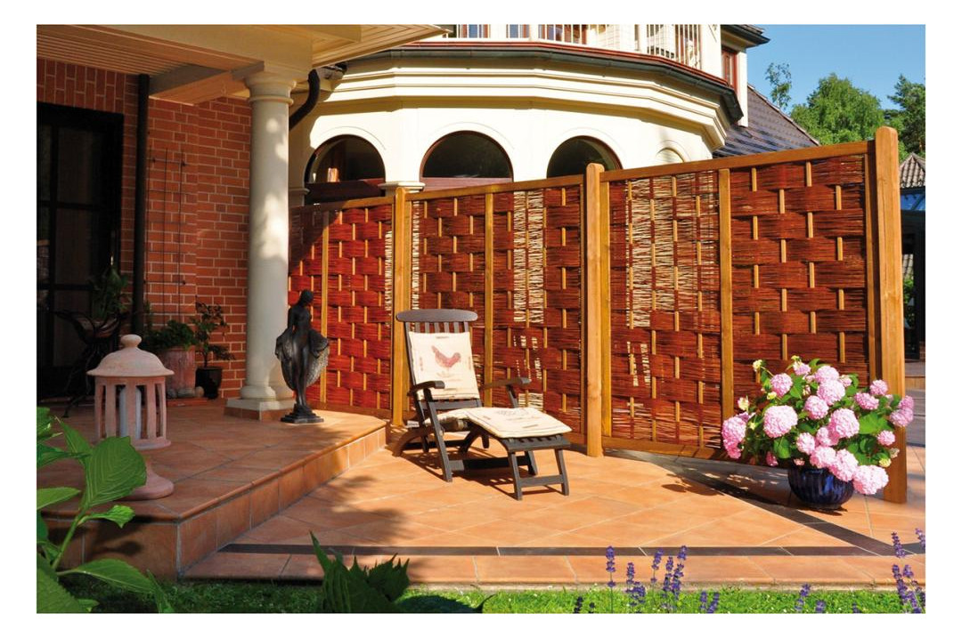 Bild ÄTNA Weidengeflechtzaun braun gebeizte W eide 180 x 180 cm - n.a.-1
