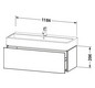 Duravit Waschtisch-Unterschrank L-Cube 118,4x 45,9 cm, eiche natur, 1 Auszug, wandhängend