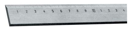 HP-Stahllineal mit Facette und Teilung - 500x40x5mm