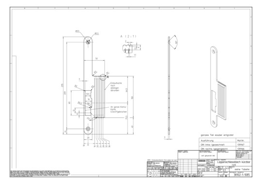 GEZE Lappenschlb. Kürzbar Din Re, 125201 