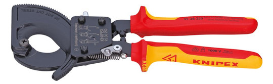 KNIPEX-VDE-Ratschen-Kabelschneider 9536 - 250 mm