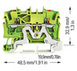 Schutzleiter-Reihenklemme 0,25-4qmm gn/ge 1Etage Hutschiene TH35