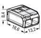 Steckklemme 2f 450V 32A Serie 221 0,14-4qmm m.BetätiHebel f.Massivleiter