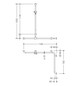 HEWI Duschhandlauf 801 1185/762 x 1250 mm, tiefschwarz, mit Brausehalterstange