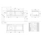 V&B Waschtischunterschrank Legato 120x38x50cm, Waschtisch links, mit LED-Beleuchtung, Stone Oak