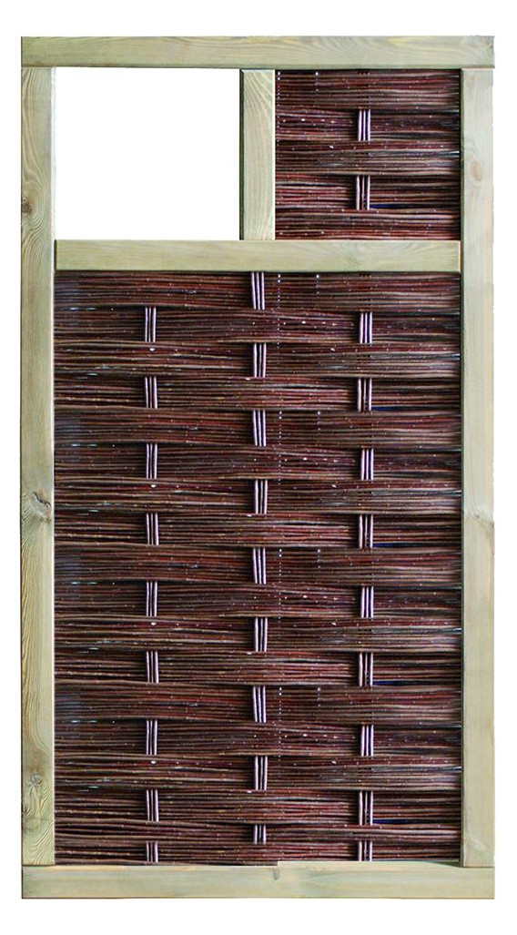 Bild LABO-3D Weidengeflechtzaun 94x180cm, 1 F enster oben Rahmen 70 x 35 mm - n.a.-0