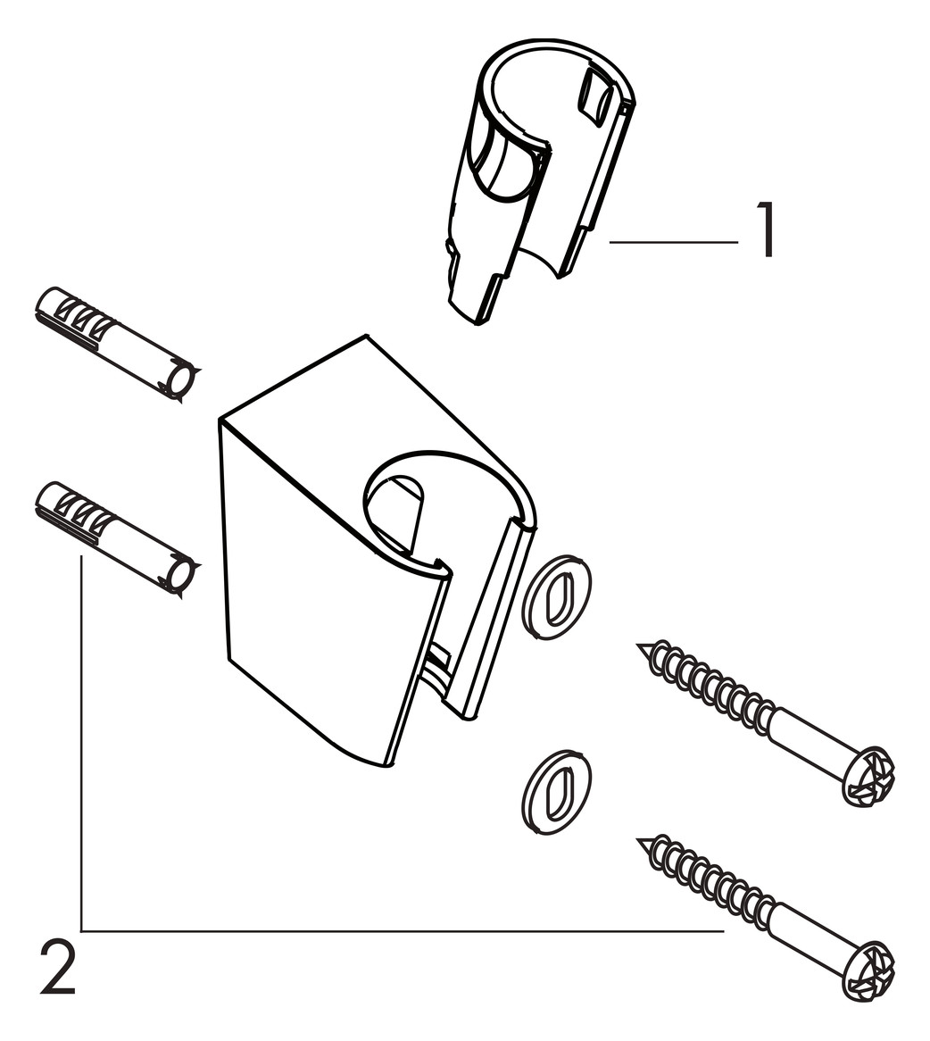 hansgrohe Brausehalter Porter S feste Halteposition, aus Kunststoff, chrom