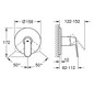 GROHE Fertigmontageset Eurosmart Cosmopolitan UP-Brause-Einhebelmischer, chrom