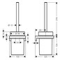 hansgrohe WC-Bürstengarnitur AddStoris Wandmontage, Metall, Glas, brushed black chrome