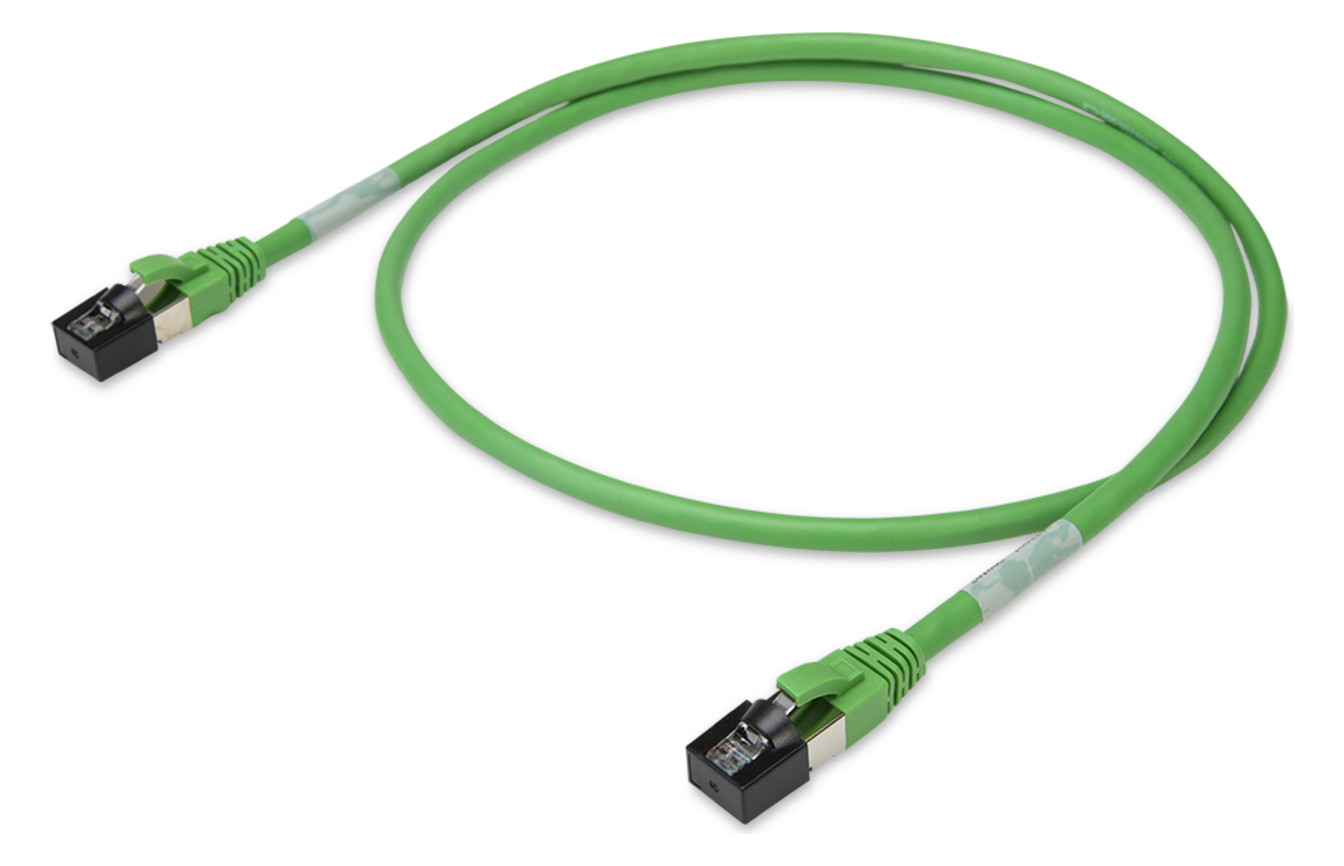 Patchkabel Cat6A 1m gn S/FTP RJ45