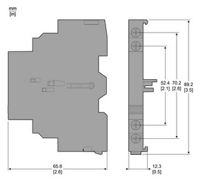 Hilfsschalterblock 2S Seitenanb 3,3A/AC Schraub