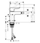 hansgrohe Bidet-Einhebelmischer Metris mit Zugstangen-Ablaufgarnitur, chrom
