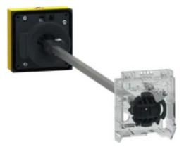 Drehantrieb abschl rt/ge Achsverläng Verriegelung Mit Griff rot/gelb