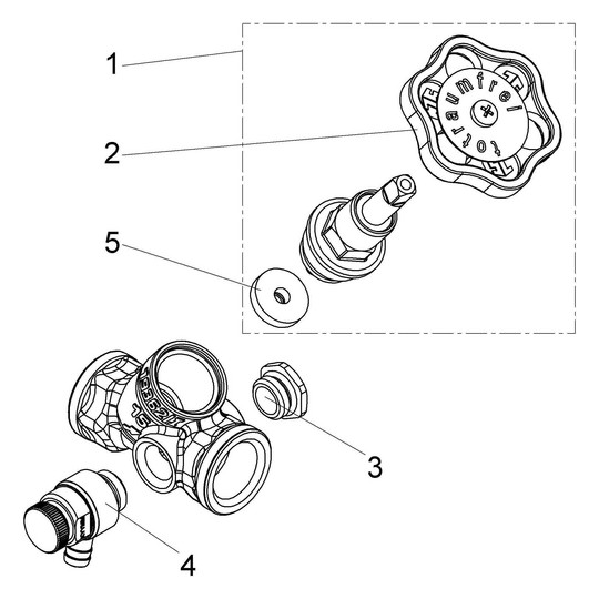Schlösser Schrägsitzventil 1410 DN 15, Rp 1/2, mit Entleerung, steigende Spindel