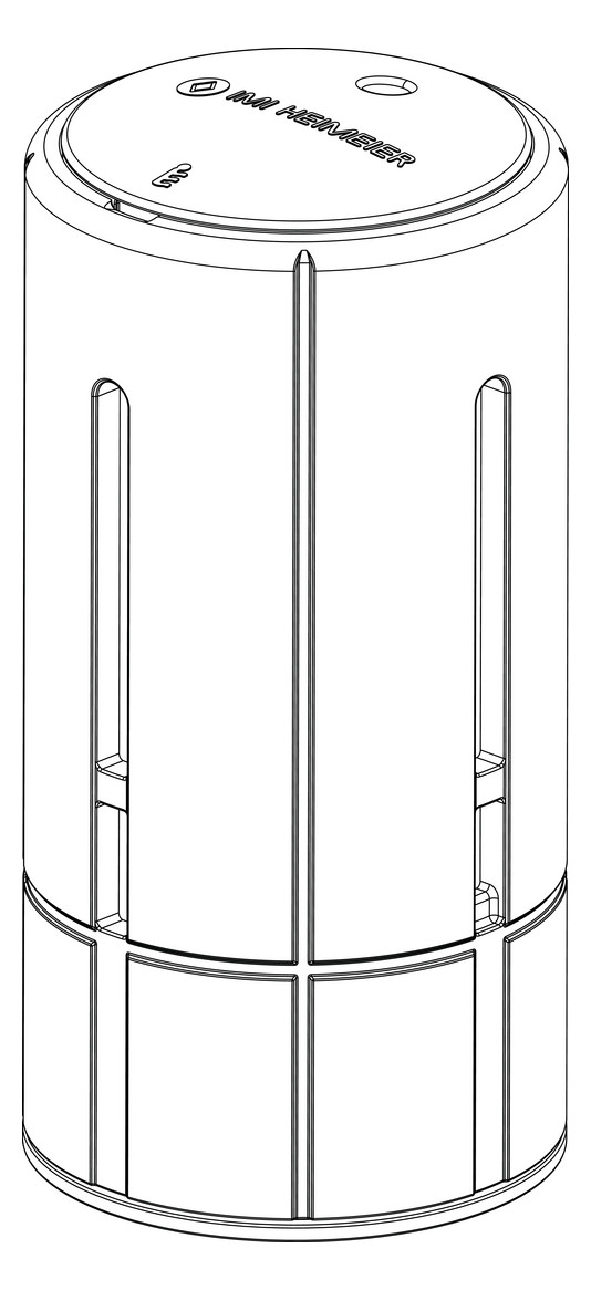 Heimeier Thermostat-Kopf Halo-B Behördenmodell, weiß