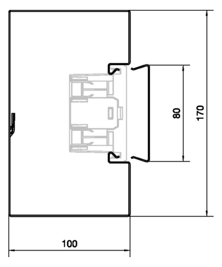 Geräteeinbaukanal ST 170x100mm vz GEB-K 11270qmm 2000mm